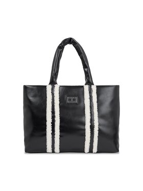Tommy Jeans Tommy Jeans Kabelka Tjw Cosy Up Med Tote Sherpa AW0AW15397 Černá