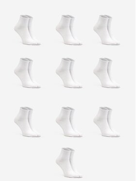 Urban Socks Urban Socks Zestaw 10 par wysokich skarpet męskich Zestaw 10 Par Krótkich Skarpet Męskich Białych Urban Socks No Logo 41-46 Biały