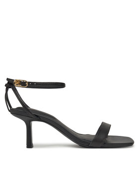 Tommy Hilfiger Tommy Hilfiger Sandály Leather Knots Kitten Sandal FW0FW08424 Černá