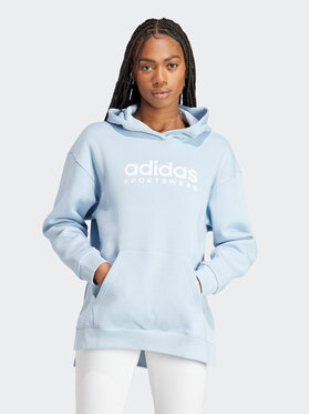 adidas adidas Džemperis All SZN Fleece Graphic IL3238 Mėlyna Loose Fit