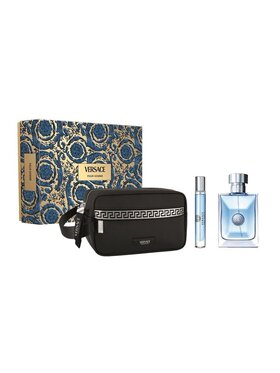 Versace Versace Versace Pour Homme zestaw woda toaletowa spray 100ml + woda toaletowa spray 10ml + kosmetyczka Zestaw zapachowy