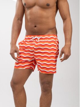 MyStars MyStars Szorty kąpielowe Spodenki Kąpielowe Męskie Pomarańczowe MyStars Waves XL Pomarańczowy