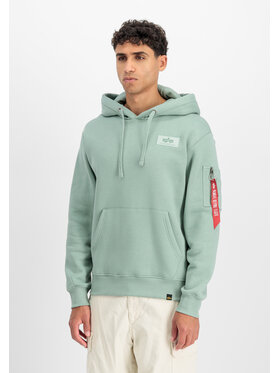 Alpha Industries Alpha Industries Bluza Backprint Hoodie Zielony Regular Fit