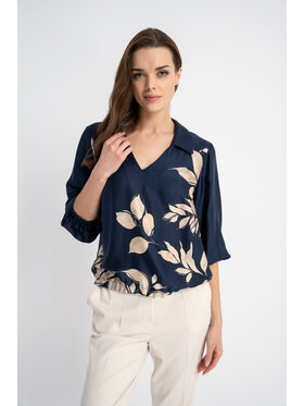 CLICK CLICK Bluzka 10-6881 Granatowy Loose Fit