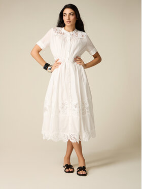 Oltre Oltre Vestito da giorno 7050R005009N011 Bianco A-Line Fit