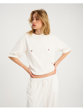 Le Songe Le Songe T-Shirt CHERRY Biały Oversize