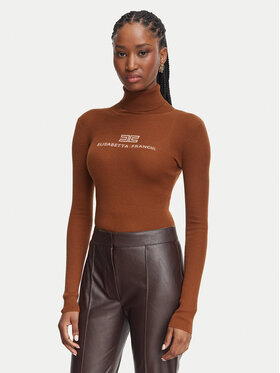 Elisabetta Franchi Elisabetta Franchi Rollkragenpullover MK-18B-66E2-V320pr Braun Slim Fit