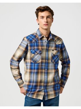 Wrangler Wrangler Koszula 112371431 Niebieski Regular Fit