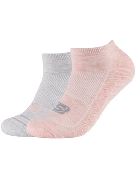 Skechers Skechers Skarpety krótkie Skechers 2PPK Basic Cushioned Sneaker Socks Szary