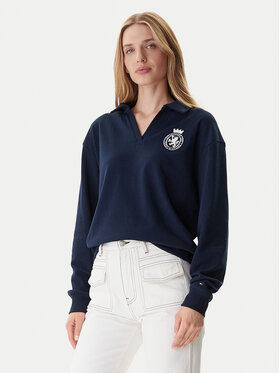 Tommy Hilfiger Tommy Hilfiger Džemperis ar kapuci UW0UW06078 Tumši zils Regular Fit
