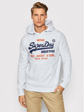 Superdry Superdry Bluza Shop Duo M2011901A Szary Regular Fit
