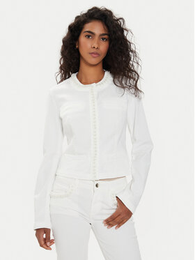 Liu Jo Liu Jo Jeansová bunda MA4278 T3489 Écru Slim Fit