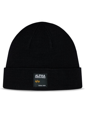 Alpha Industries Alpha Industries Čepice Label Beanie 118934 Černá
