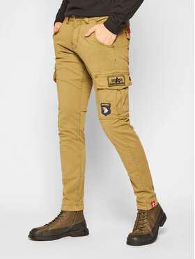 Alpha Industries Alpha Industries Kalhoty z materiálu Petrol Patch 178207 Zelená Slim Fit