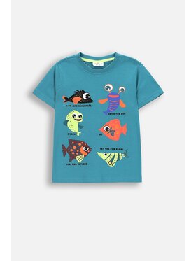 Coccodrillo Coccodrillo T-Shirt WC6143202FBK-013 Turkusowy Regular Fit