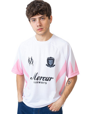 Mercur Mercur T-Shirt Soccer Jersey Biały Boxy Fit
