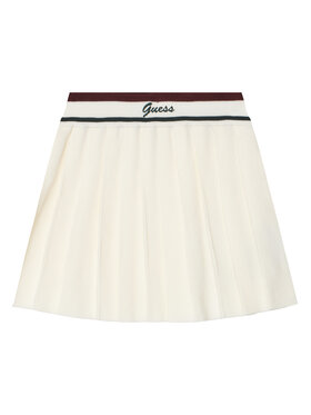 Guess Guess Plisovaná sukňa J5BD16 Z1152 Écru Regular Fit