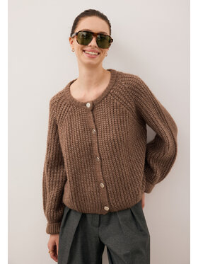 BIZUU BIZUU Sweter ORNAMY Brązowy Standard Fit