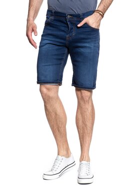 Mustang Mustang Szorty jeansowe CHICAGO SHORT Niebieski Slim Fit