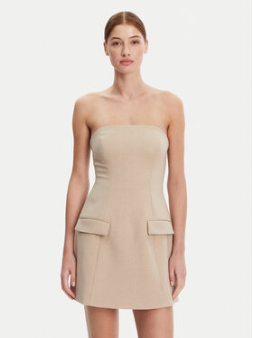 BARDOT BARDOT Коктейлна рокля 59806DB Бежов Regular Fit