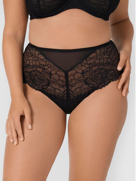 Triumph Triumph Figi klasyczne z wysokim stanem Peony Florale Maxi 10181758 Czarny