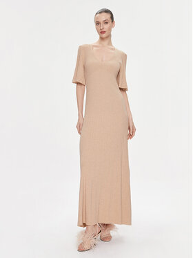 TWINSET TWINSET Sukienka dzianinowa 241TP3402 Beżowy Regular Fit