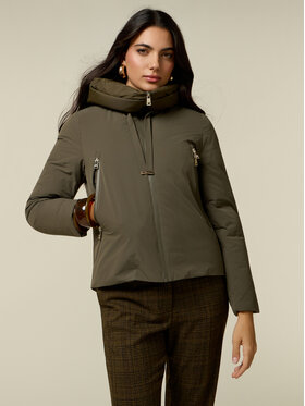 Oltre Oltre Giubbotto piumino F031R001527N035 Verde Boxy Fit
