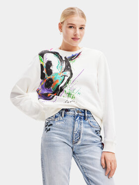 Desigual Desigual Pulóver 23WWSK61 Fehér Regular Fit