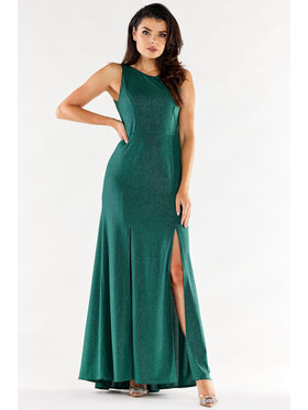 Awama Awama Abito da sera A549 Verde Basic Fit