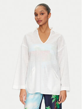 Seafolly Seafolly Tunika Longline 55434-TO Balts Relaxed Fit