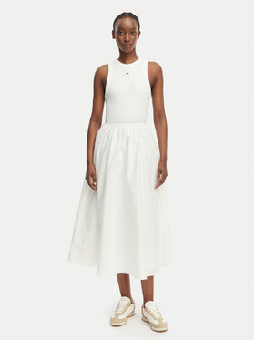 Tommy Jeans Tommy Jeans Sommerkleid DW0DW22593 Creme Regular Fit