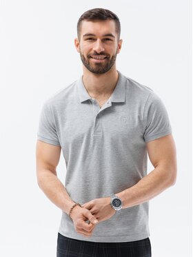 Ombre Ombre Polokošile S1374 Šedá Regular Fit