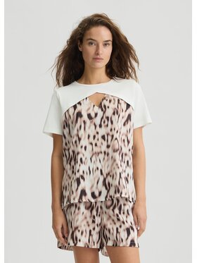 Liu Jo Liu Jo T-Shirt TA5253TS964M9297 Brązowy Regular Fit
