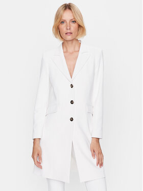 Rinascimento Rinascimento Manteau de mi-saison CFC0113154003 Blanc Regular Fit