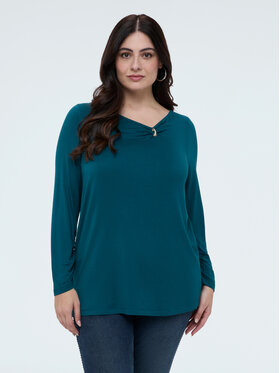 Fiorella Rubino Fiorella Rubino Blusa G04YL008939N035 Turchese A-Line Fit