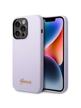 Guess Guess Etui na telefon iPhone 14 Pro Max Fioletowy