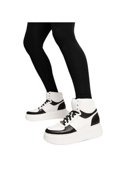 Charles Charles Sneakersy Zana Sneaker High White Black Biały