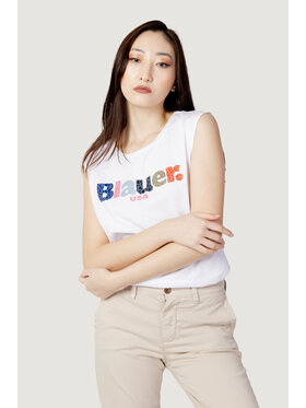Blauer Blauer T-shirt LOGO FRAMMENTATO Bianco To Fit