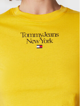 Tommy Jeans T-shirt Essential Logo DW0DW14899 Žuta Regular Fit