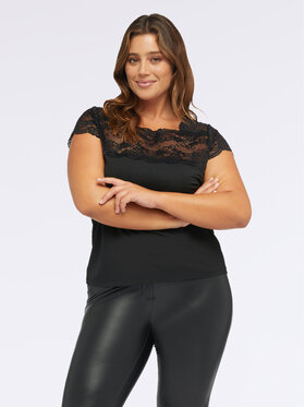 Fiorella Rubino Fiorella Rubino T-shirt G093L007923N033 Nero Slim Fit