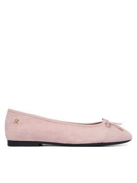 Tommy Hilfiger Tommy Hilfiger Balerinke Th Monogram Suede Ballerinas FW0FW09357 Roza