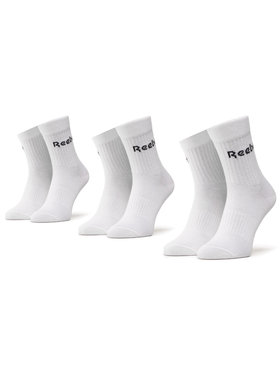 Reebok Reebok 3er-Set hohe Unisex-Socken Act Core Mid Crew Sock 3P GH0332 Weiß