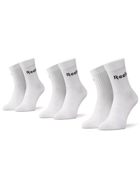 Reebok Reebok Set od 3 para unisex visokih čarapa Act Core Mid Crew Sock 3P GH0332 Bijela