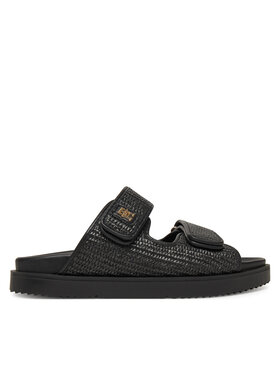 Tommy Hilfiger Tommy Hilfiger Klapki DOUBLE STRAP RAFFIA FW0FW08940 Czarny