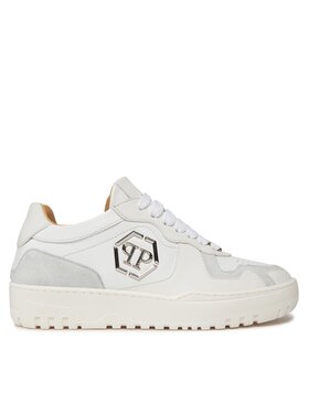 PHILIPP PLEIN PHILIPP PLEIN Tenisice Mix Leather Lo Top Sneakers SADS USC0545 PLE010N 01 Bijela