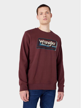 Wrangler Wrangler Bluza GRAPHIC CREW Brązowy Regular Fit