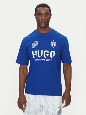 HUGO HUGO Tričko Nebulop 50541252 Modrá Regular Fit