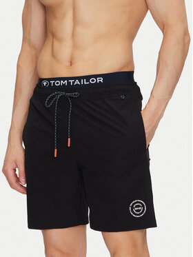 Tom Tailor Tom Tailor Szorty kąpielowe 1045606 Czarny Regular Fit
