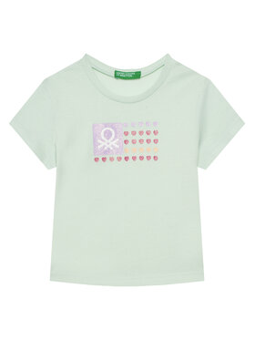 United Colors Of Benetton United Colors Of Benetton Tričko 3I1XG10HU Zelená Regular Fit