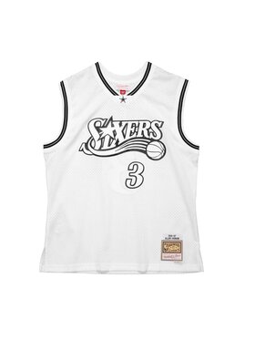 Mitchell & Ness Mitchell & Ness Tank top Philadelphia 76ers Allen Iverson Biały Standard Fit